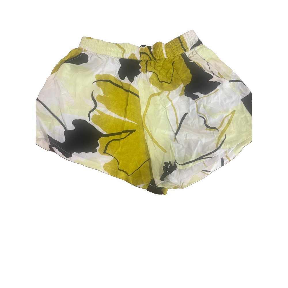 CALIA by Carrie Underwood Printed Rayon Shorts Size M Yellow Black Abstract